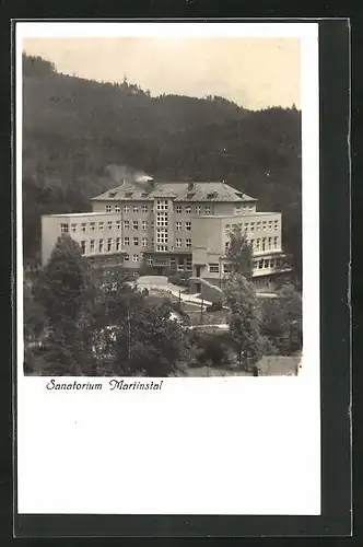 AK Zwickau i.B. / Cvikov, Sanatorium Martinstal aus der Vogelschau