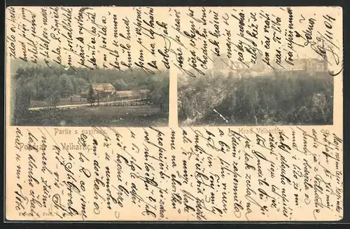 AK Velhartice, Partie s papirnou, Hrad