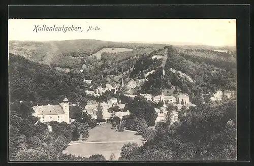 AK Kaltenleutgeben, Totale vom Berg gesehen