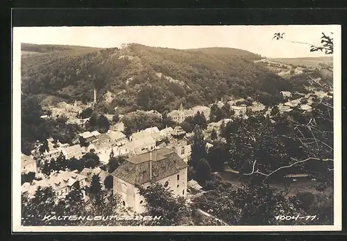 AK Kaltenleutgeben, Totale vom Berg gesehen