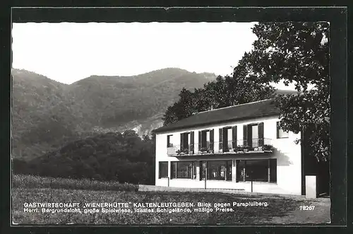 AK Kaltenleutgeben, Gasthaus Wienerhütte