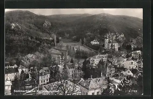 AK Kaltenleutgeben, Blick vom Berg auf den Ort