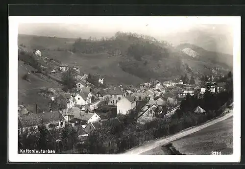 AK Kaltenleutgeben, Blick vom Berg auf den Ort