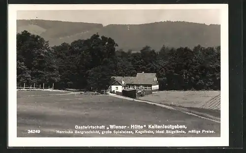 AK Kaltenleutgeben, Gasthaus Wienerhütte