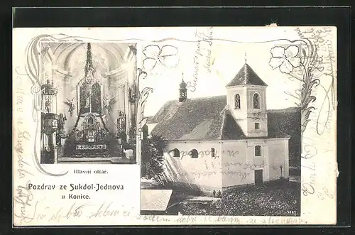 AK Jednov, Kostel, Hlavni oltár