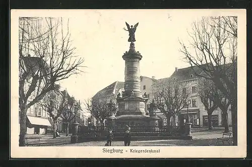 AK Siegburg, am Kriegerdenkmal