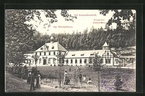 AK Bad Langenschwalbach, Kgl. Moorbadehaus, Sanatoirum Paulinenberg