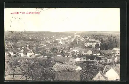 AK Misslitz, Panoramablick vom Markusberg