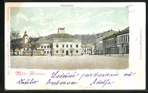 AK Mähr. Kromau, Hauptplatz