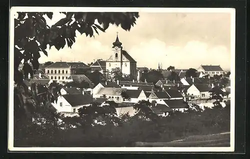 AK Misslitz, Teilansicht mit Kirche