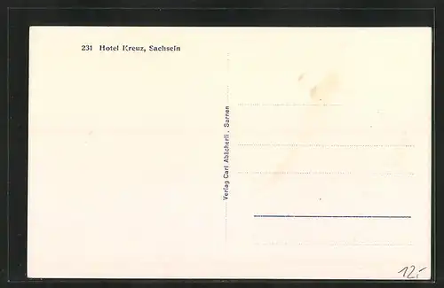 AK Sachseln, Blick auf das Hotel Kreuz