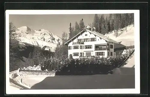 AK Davos-Platz, Hotel im Winterglanz