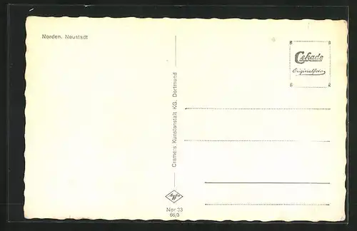 AK Norden, Ortspartie in der Neustadt