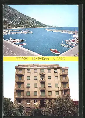 AK Alassio, Hotel-Pension Edelweiss, Hafen