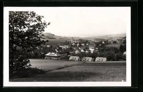 AK Giesshübel /Adlergebirge, Ansicht des Ortes aus der Ferne
