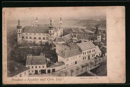 AK Kostelec nad Cern. Lesy, Pohled na zámek s veze