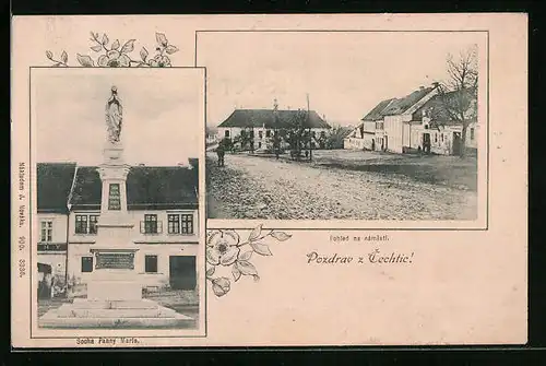 AK Cechtice, Socha Panny Marie, Namesti