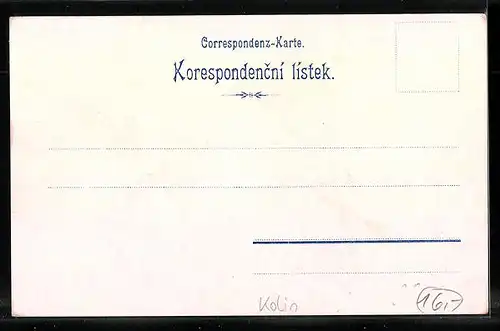 Lithographie Kolin, Radnice a namesti, Celkový pohled, Hlavni chram