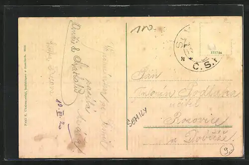 AK Semil / Semily, Ansicht eines Gebäudes im Ort