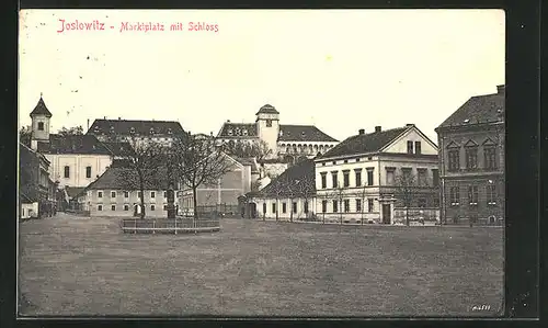 AK Joslowitz, Marktplatz mit Schloss