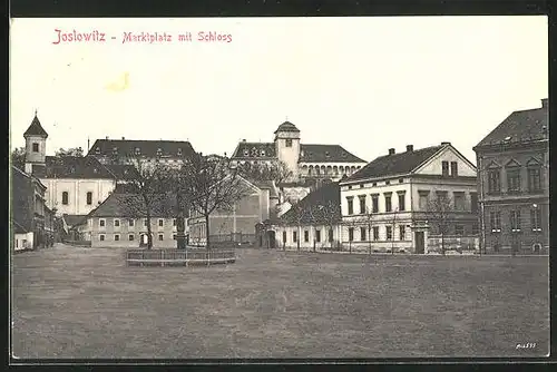 AK Joslowitz, Marktplatz mit Schloss