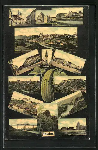 AK Znaim, Verschiedene Impressionen der Gurkenstadt
