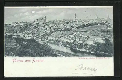 Mondschein-AK Znaim, Panorama