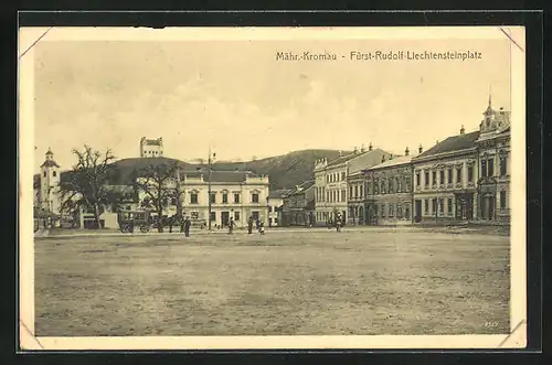 AK Mähr.-Kromau, Fürst-Rudolf-Liechtensteinplatz