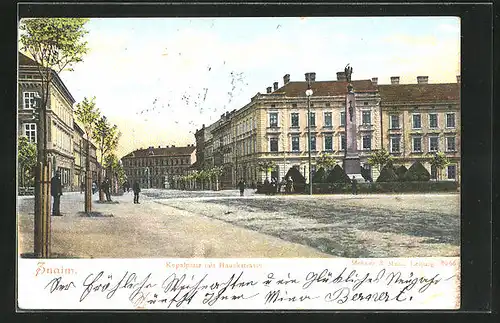 AK Znaim, Kopalplatz mit Hauckstrasse