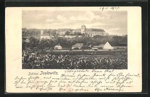 AK Joslowitz, Blick zum Schloss