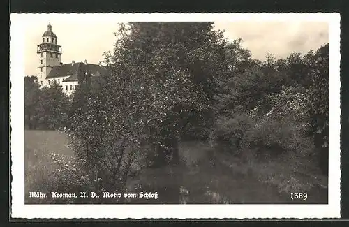 AK Mähr. Kromau /N.-D., Blick zum Schloss