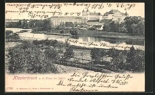 AK Klosterbruck a. d. Thaya bei Znaim, Panorama