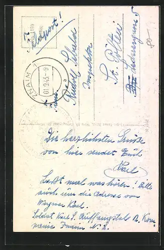 AK Znaim a. d. Thaya, Teilansicht vom anderen Ufer