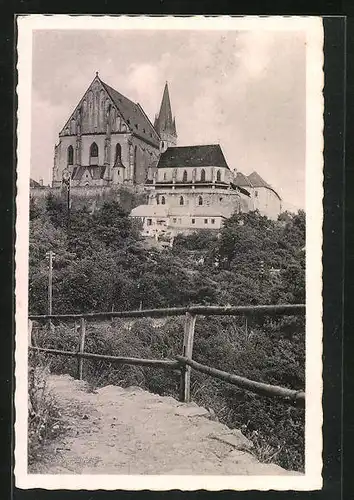 AK Znaim, Bergpfad in Richtung Kirche