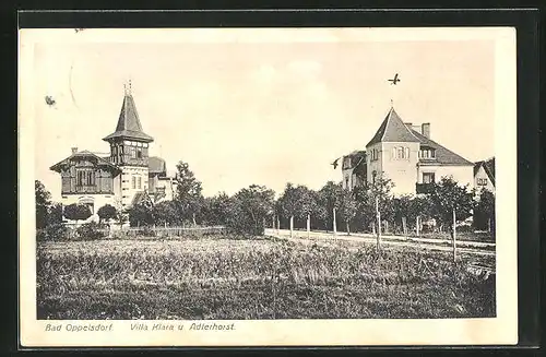 AK Bad Oppelsdorf, Villa Klara und Adlershorst