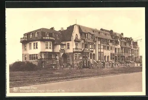 AK Westende-Plage, Villengruppe am Henri-Jaspar-Boulevard