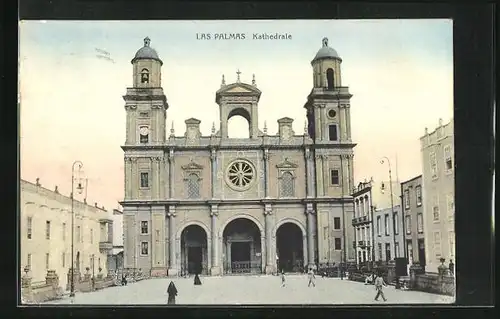 AK Las Palmas, Frontansicht der Kathedrale