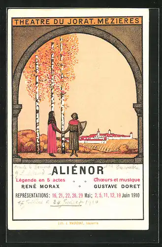 AK Mezieres, Theatre du Jorat, Aliénor 1910