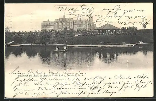AK Newark, NJ, Boating on Branch Brook Park Lake