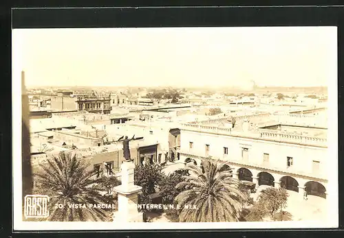AK Monterrey, Vista Parcial, Statue, Blick über Dächer