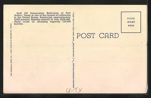 AK Port Arthur, TX, Gulf Oil Corporation Retineries