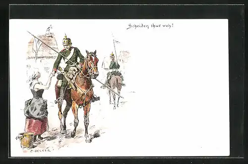 Künstler-AK Carl Becker: Scheiden tut weh!