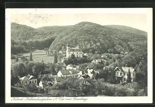 AK Kaltenleutgeben, Ortsansicht mit Gaisberg