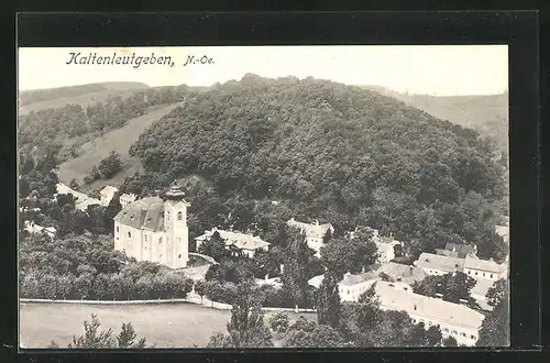 AK Kaltenleutgeben, Kirche aus der Vogelschau