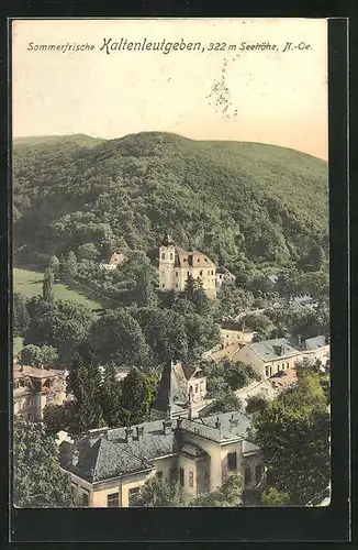 AK Kaltenleutgeben, Totalansicht mit Kirche