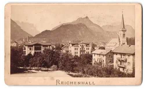 Fotografie F. Grainer, Bad Reichenhall, Ansicht Bad Reichenhall, Blick auf die Stadt mit Evangelische Stadtkirche