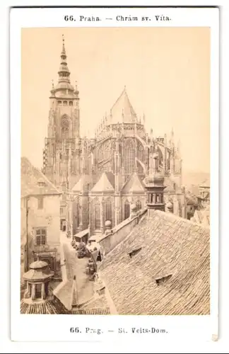 Fotografie F. Fridrich, Prag, Ansicht Prag, Rückansicht des St. Veits-Dom / Chram sv. Vita
