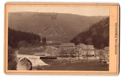 Fotografie E. Rose, Wernigerode, Ansicht Wendefurth, Blick auf die ORtschaft mit Brücke