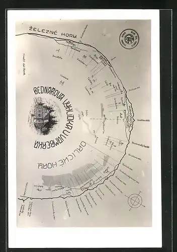 AK Vamberk, Karte der Region