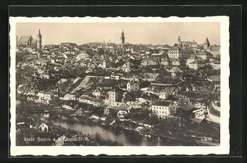 AK Znaim, Teilansicht der Stadt